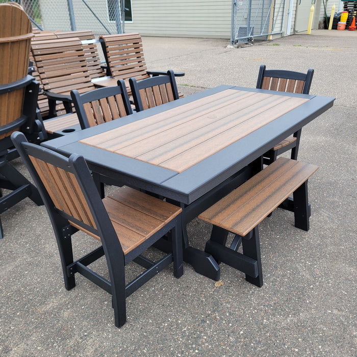 6pc Poly Dining Set with Bench