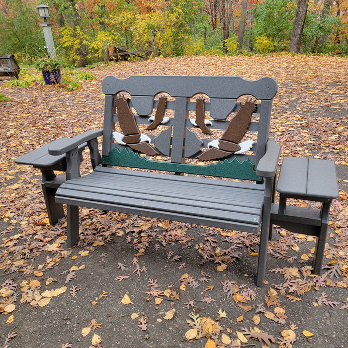 4' Bench Non-Gliding With End Tables