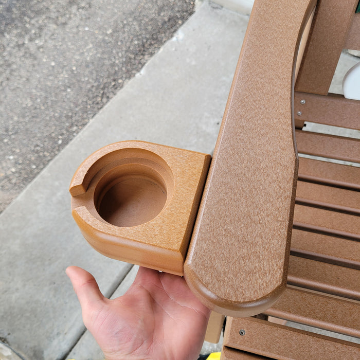 Cupholder add-on for chairs and benches
