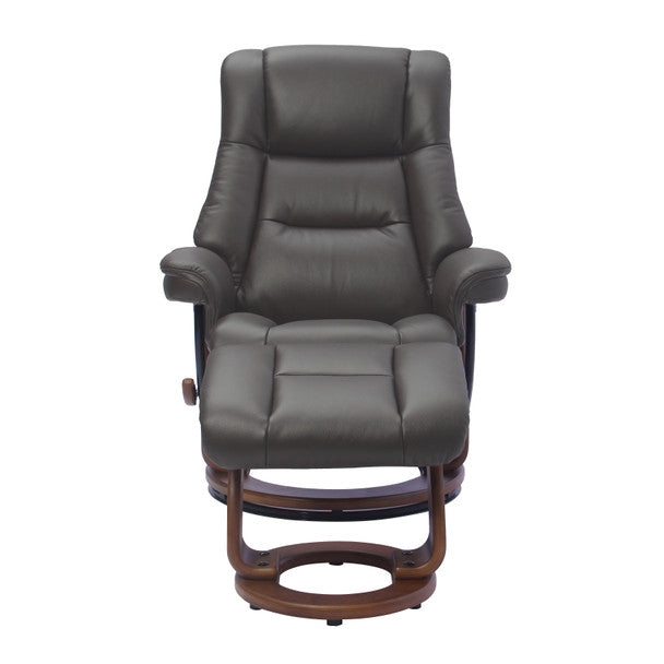 Leather Benchmaster Aitkin Swivel Recliner with Ottoman