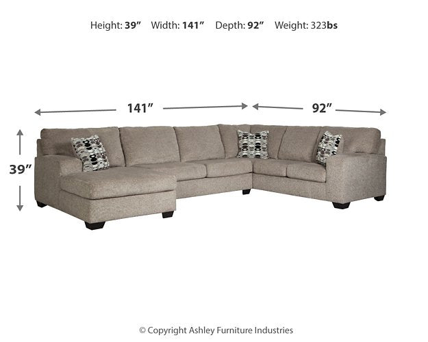 Ashely Ballinasloe 3-Piece Sectional with Chaise