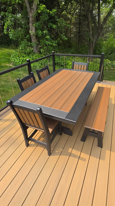 6pc Poly Dining Set with Bench