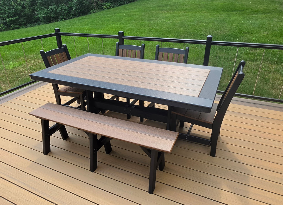 6pc Poly Dining Set with Bench