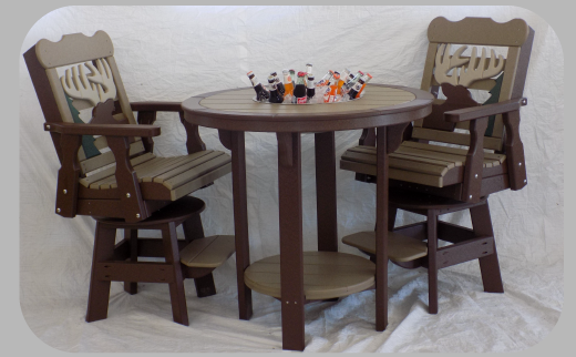 42" Round Pub Table - Optional Drink Cooler