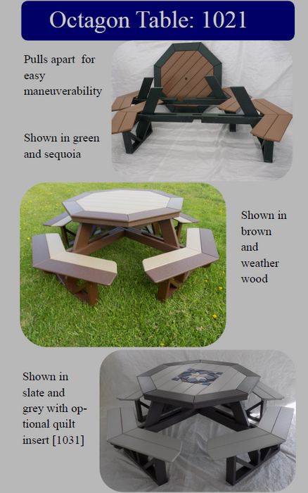 Octagon Picnic Table Seats 8