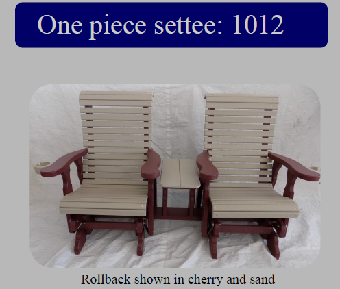 One Piece Settee (a very heavy unit)