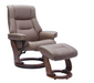 Benchmaster Aitkin Swivel Recliner with Ottoman in Cocoa
