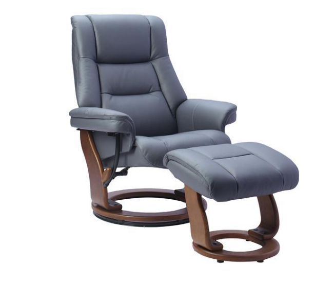 Benchmaster Aitkin Swivel Recliner with Ottoman in Laguna