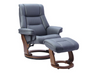 Benchmaster Aitkin Swivel Recliner with Ottoman in Laguna