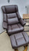 Benchmaster Aitkin Swivel Recliner with Ottoman in Chocolate Kona Brown