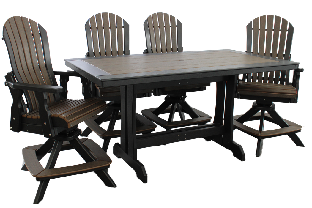 5pc Bar Height Outdoor Poly Dining Set